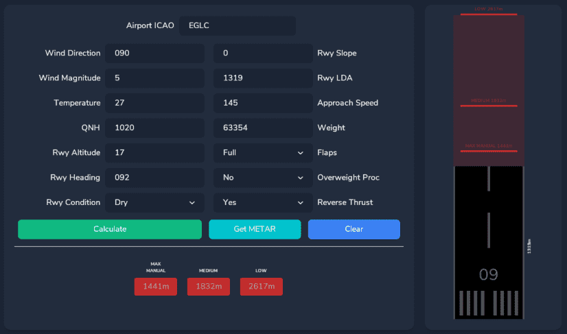 flyPad Performance Calculator Landing